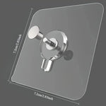 Wall Hooks Transparent Self-Adhesive Residue-Free Set of 10