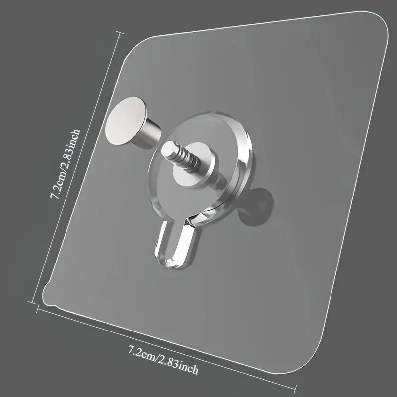 Wall Hooks Transparent Self-Adhesive Residue-Free Set of 10