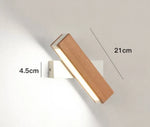 Wall Lamp 360° Swivel Integrated Warm LED Aluminum & Wood