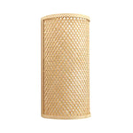 Wall Lamp Bamboo Frame & Rattan Shade Hardwired