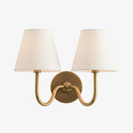 Wall Lamp Dimmable Fabric Shade Hardwired Indoor Fixture