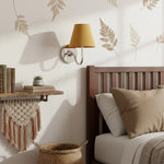 Wall Lamp Dimmable Fabric Shade Hardwired Indoor Fixture