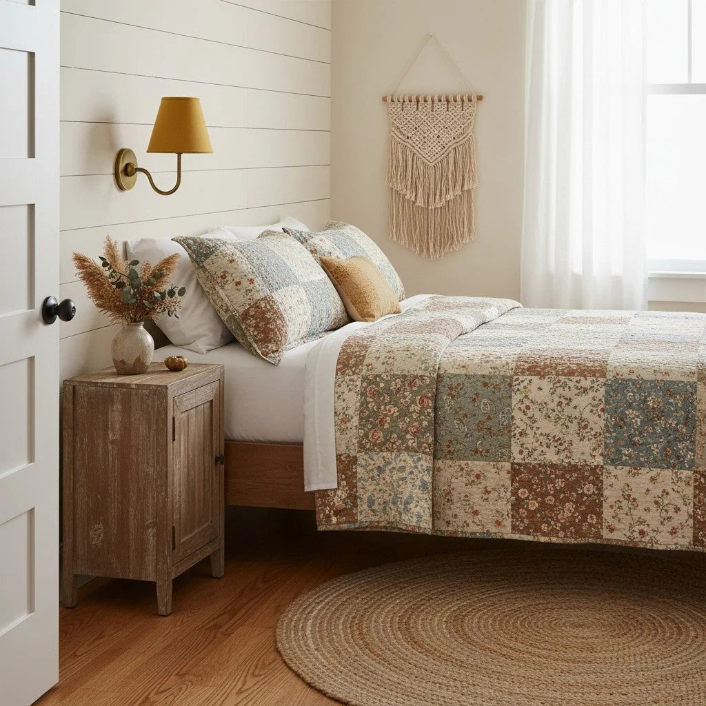 Wall Lamp Dimmable Fabric Shade Hardwired Indoor Fixture