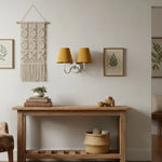 Wall Lamp Dimmable Fabric Shade Hardwired Indoor Fixture