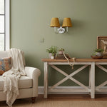 Wall Lamp Dimmable Fabric Shade Hardwired Indoor Fixture