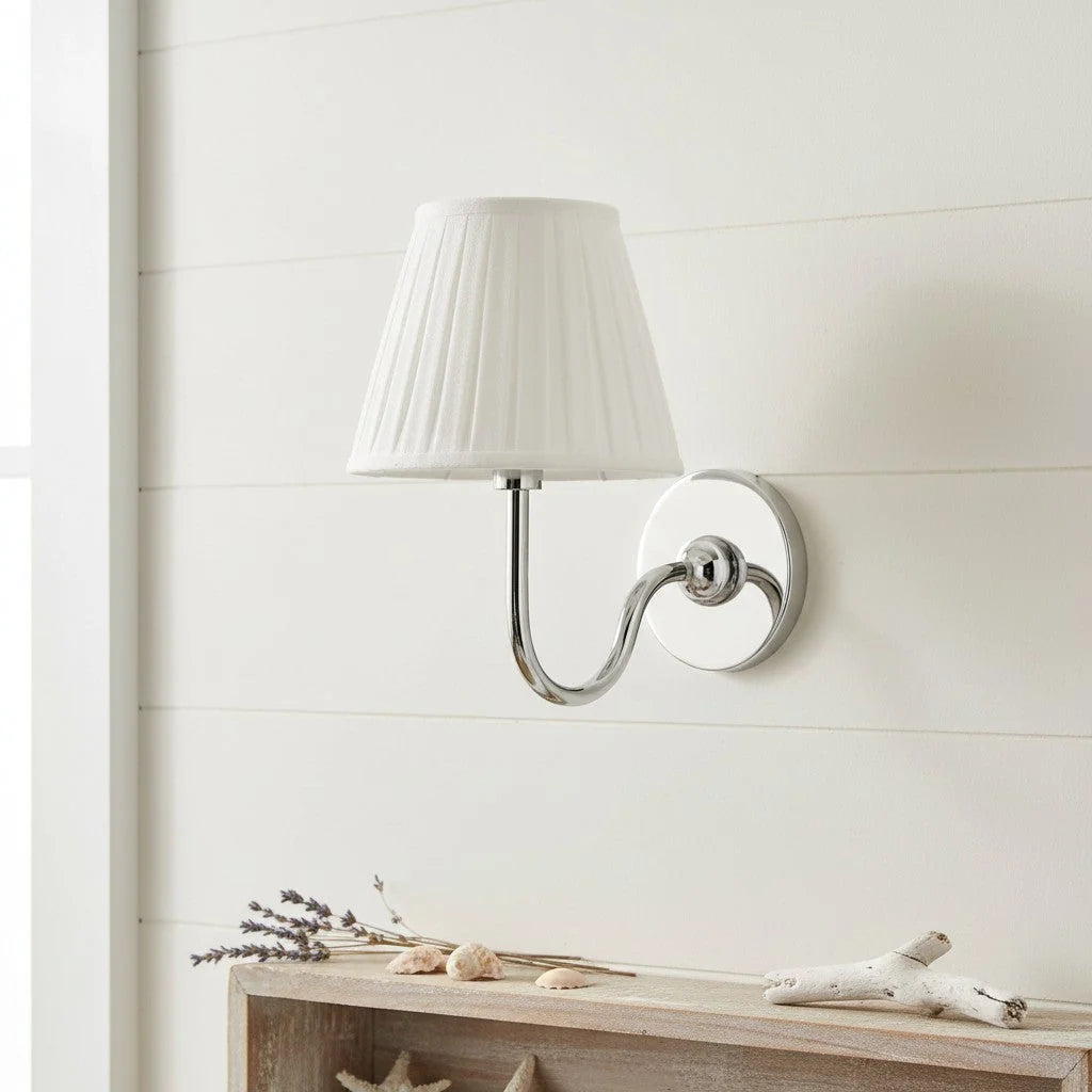 Wall Lamp Dimmable Fabric Shade Hardwired Indoor Fixture