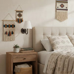 Wall Lamp Dimmable Fabric Shade Hardwired Indoor Fixture
