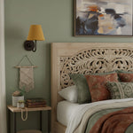 Wall Lamp Fabric Shade Dimmable Soft Diffused Light