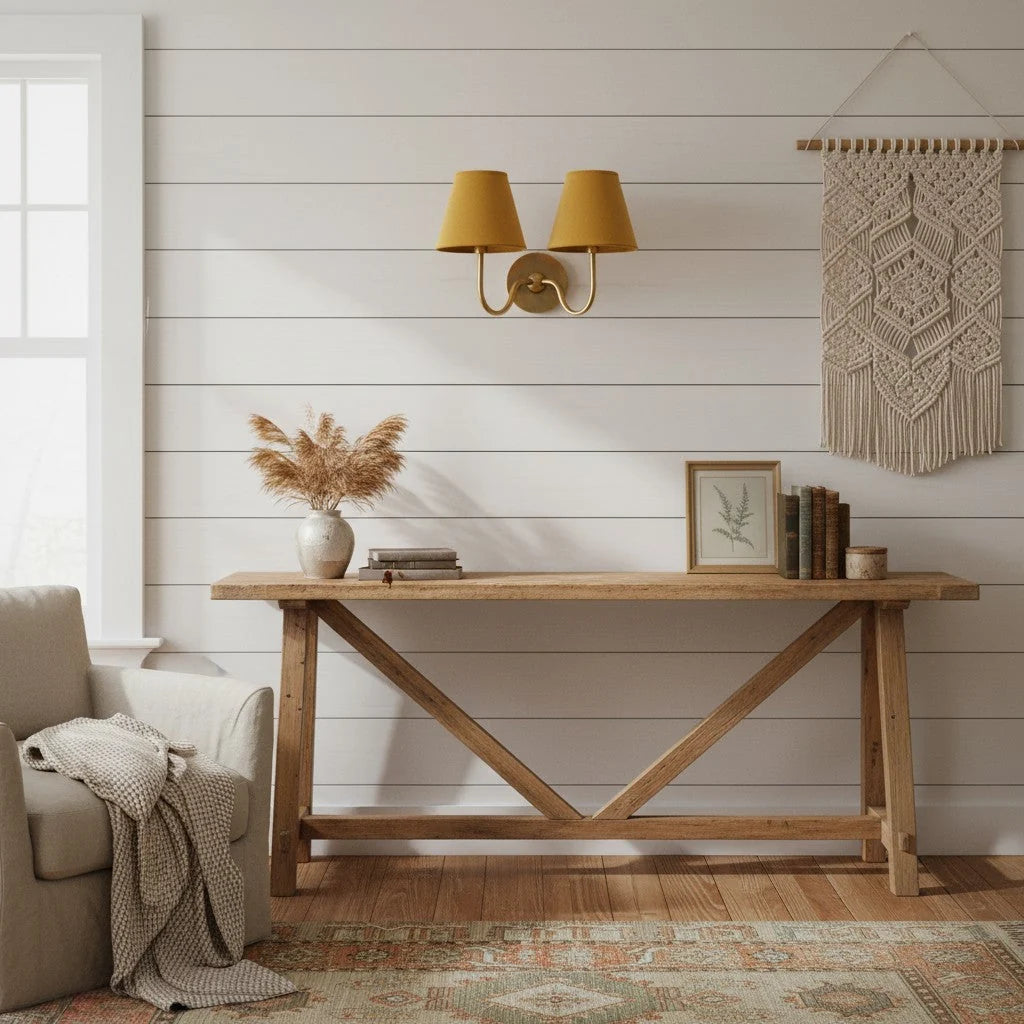 Wall Lamp Fabric Shade Dimmable Soft Diffused Light