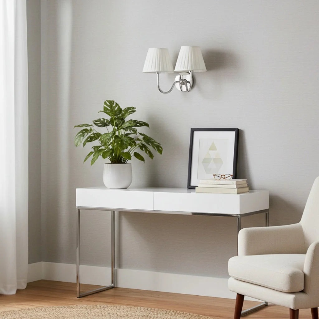 Wall Lamp Fabric Shade Dimmable Soft Diffused Light