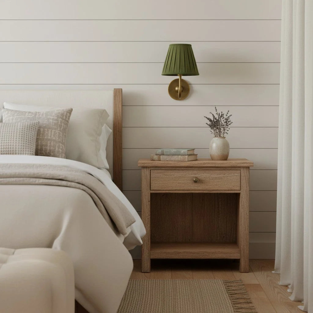Wall Lamp Fabric Shade Dimmable Soft Diffused Light
