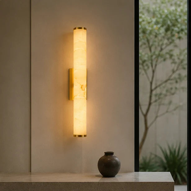 Wall Lamp Spanish Marble Look Warm White LED Hardwired