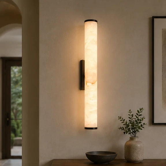 Wall Lamp Spanish Marble Look Warm White LED Hardwired