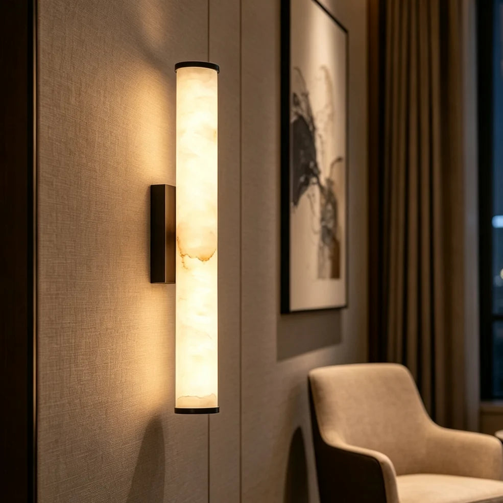Wall Lamp Spanish Marble Look Warm White LED Hardwired