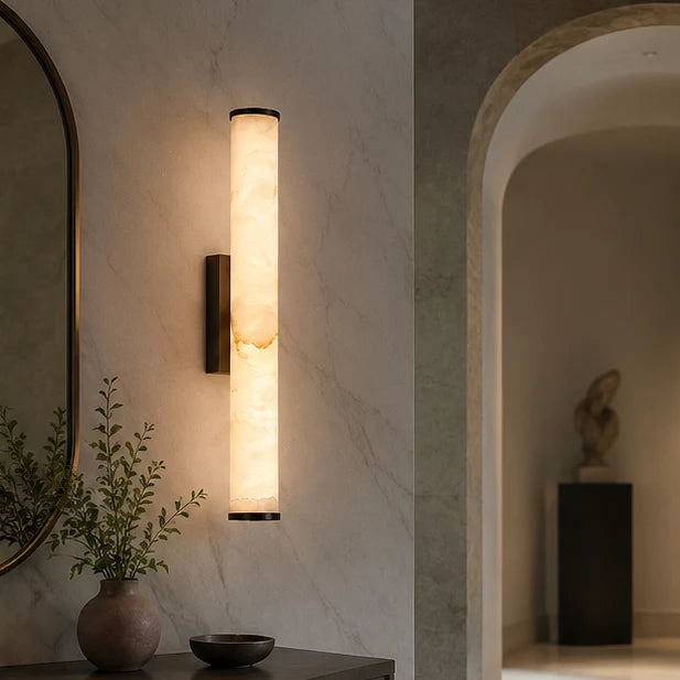 Wall Lamp Spanish Marble Look Warm White LED Hardwired