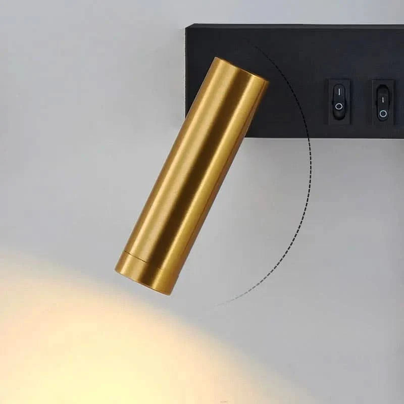 Wall Light Adjustable Swivel Head Integrated LED Three Light Colors
