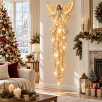 Wall Light Angel & Falling Stars Warm Golden-White Glow