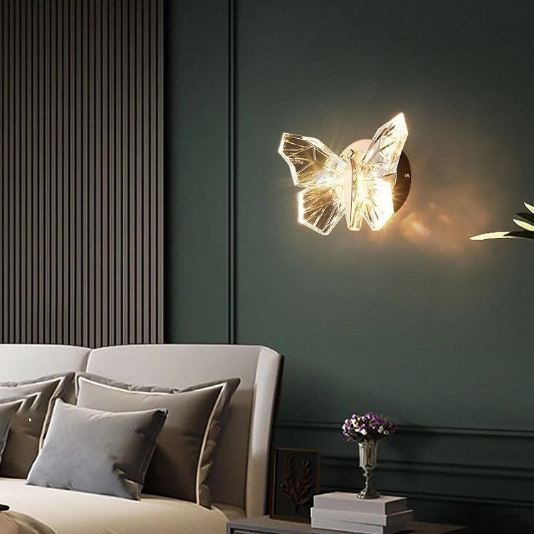 Wall Light Butterfly Design Soft Ambient Lighting Three Color Options