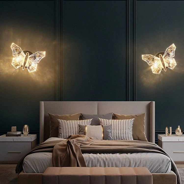 Wall Light Butterfly Design Soft Ambient Lighting Three Color Options