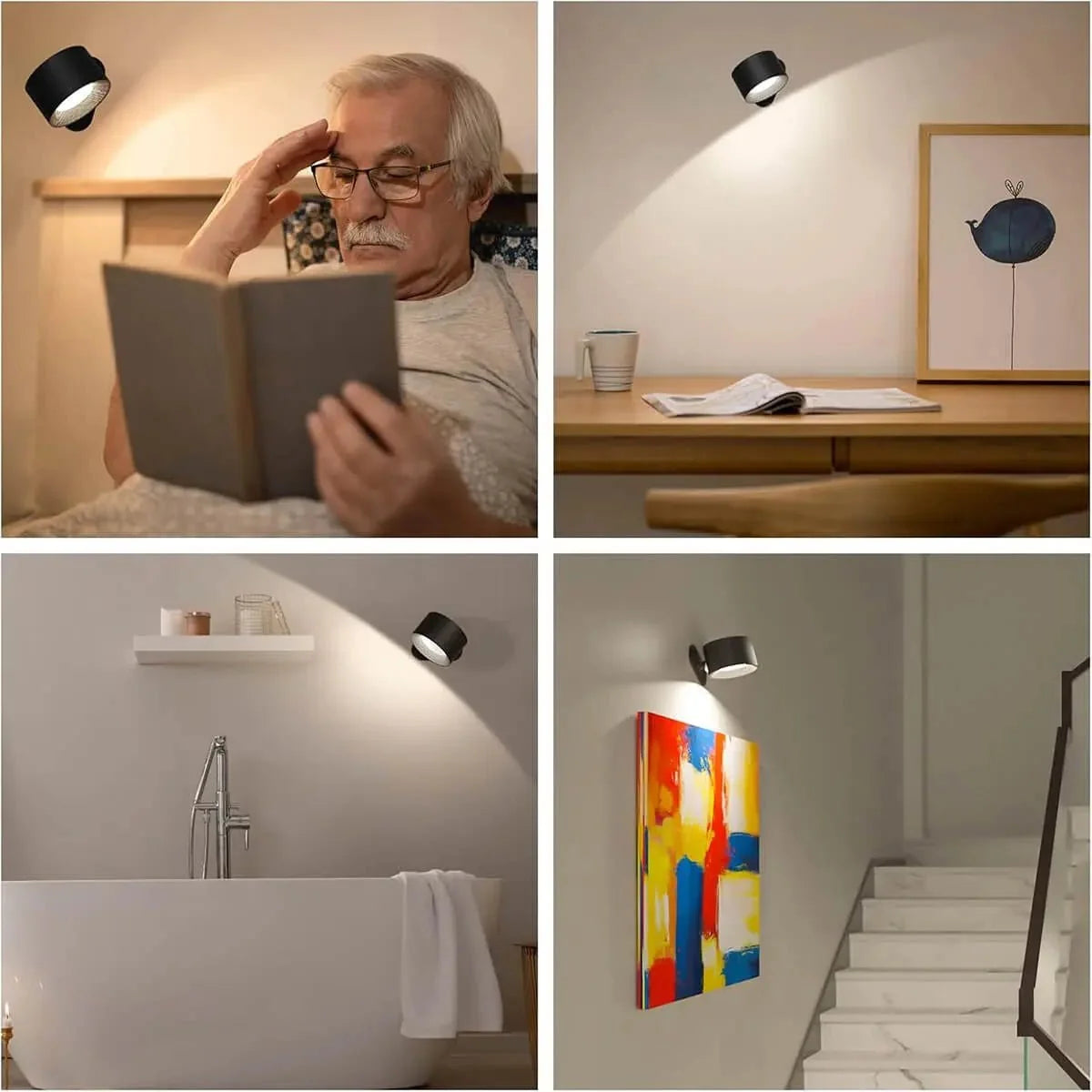 Wall Light Cordless Rechargeable LED with Remote Control