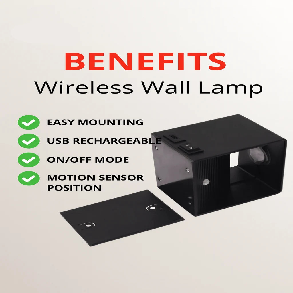 Wall Light Cordless USB-Rechargeable LED Adjustable Beam