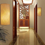 Wall Light Flush Mount Bamboo & Rattan Shade