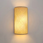 Wall Light Flush Mount Bamboo & Rattan Shade