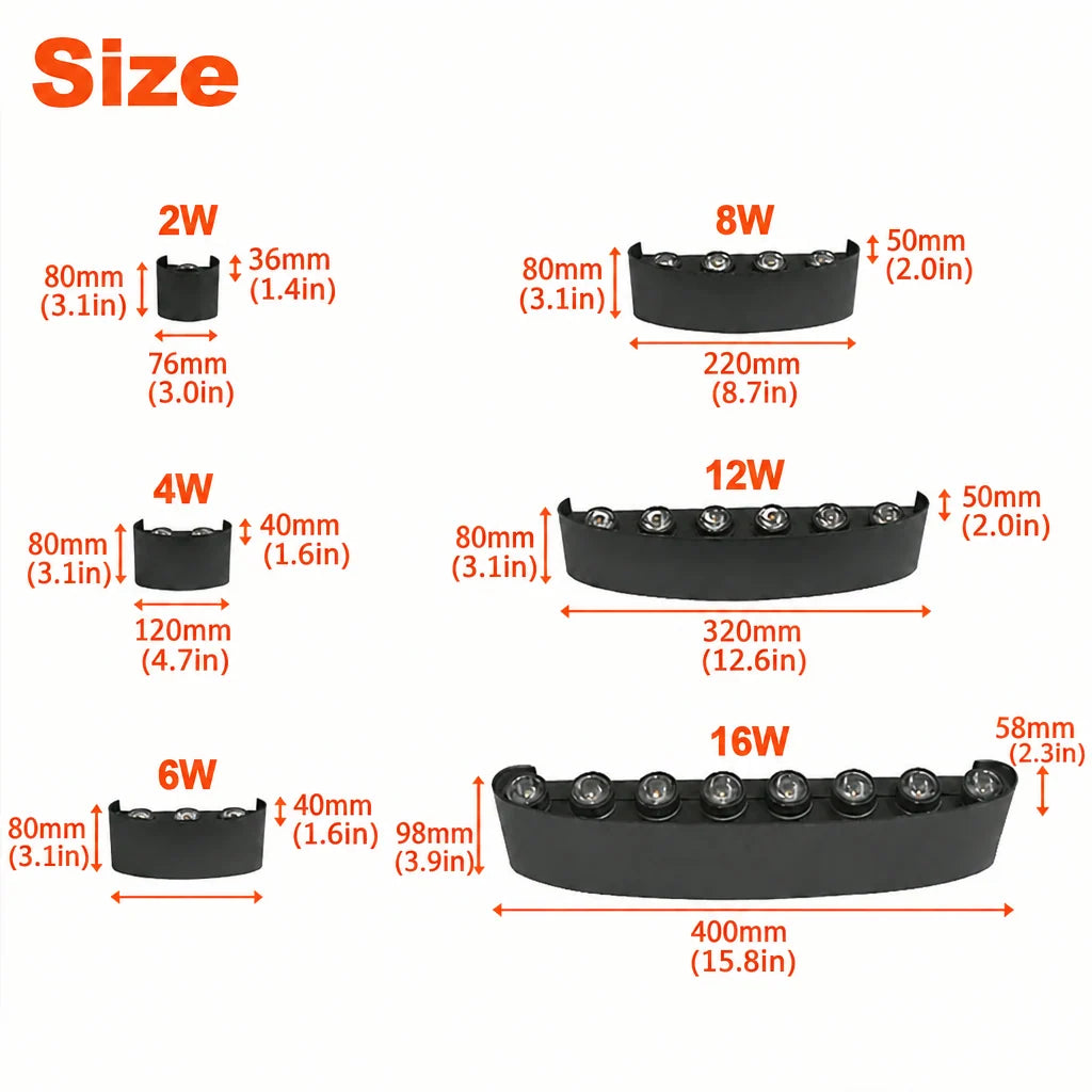 Wall Light IP65 Waterproof Indoor & Outdoor Use