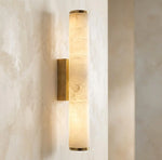Wall Light Marble-Style Copper Accents Warm White LED