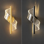 Wall Light Metal Swirl Design Three-Color LED Lighting