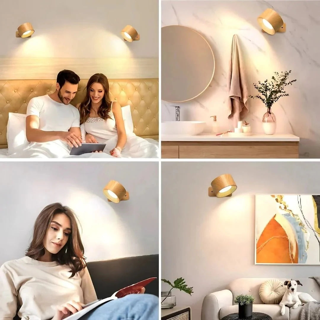 Wall Light Rechargeable 360° Magnetic Touch Control & Dimmable