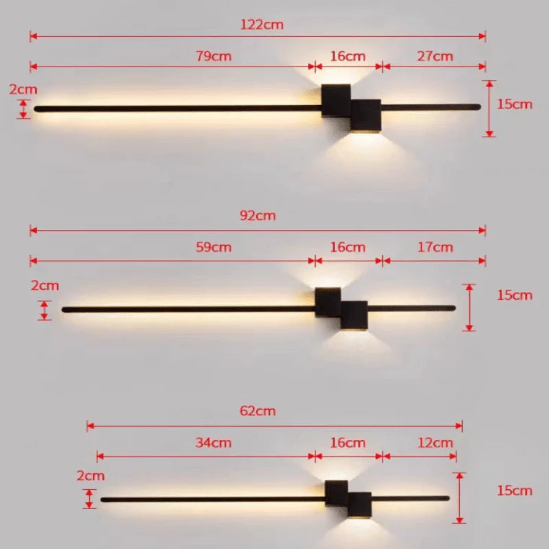 Wall Light Slim Metal Integrated LED Indirect Lighting