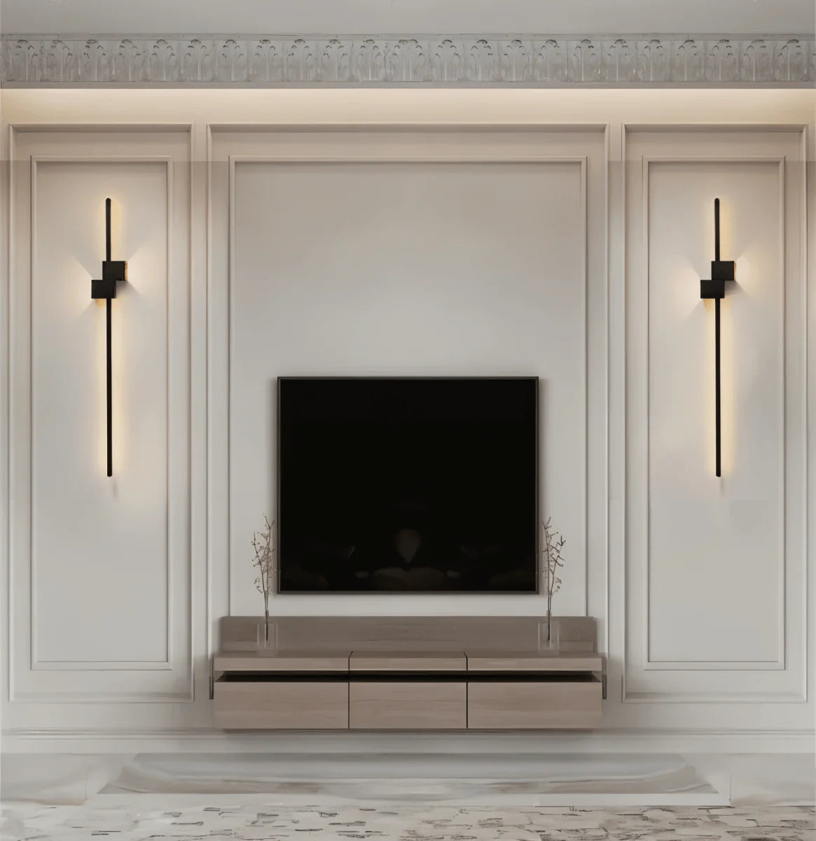 Wall Light Slim Metal Integrated LED Indirect Lighting