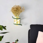 Wall Light Solid Wood Base Built-In Vase Holder