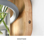 Wall Light Solid Wood Base Built-In Vase Holder