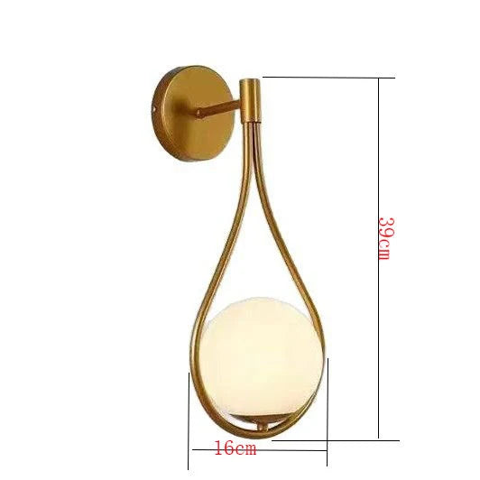 Wall Light Teardrop Orb Design LED-Compatible