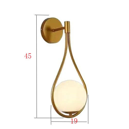 Wall Light Teardrop Orb Design LED-Compatible