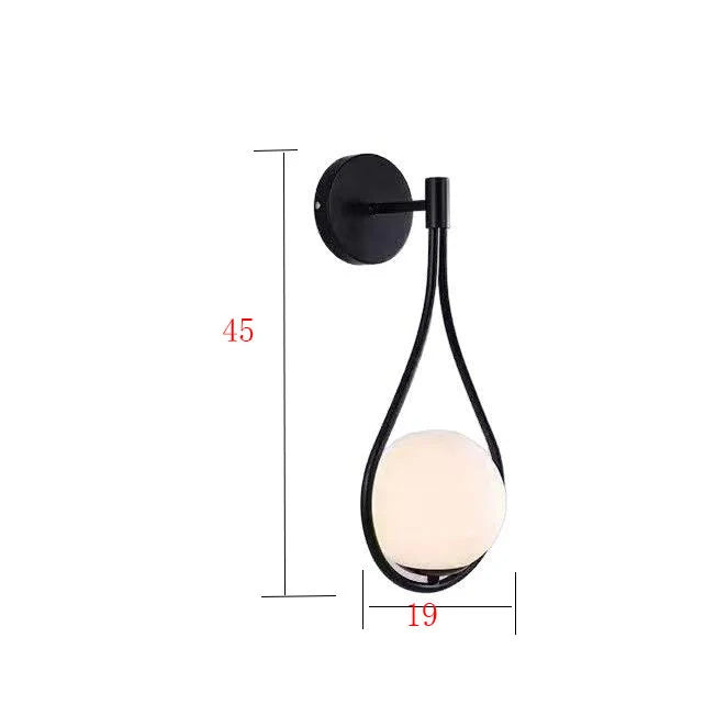 Wall Light Teardrop Orb Design LED-Compatible