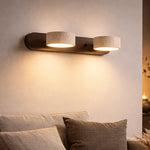 Wall Light Travertine & Wood Integrated LED Lighting