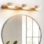 Wall Light Travertine & Wood Integrated LED Lighting