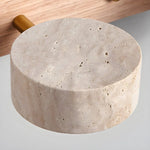 Wall Light Travertine & Wood Integrated LED Lighting