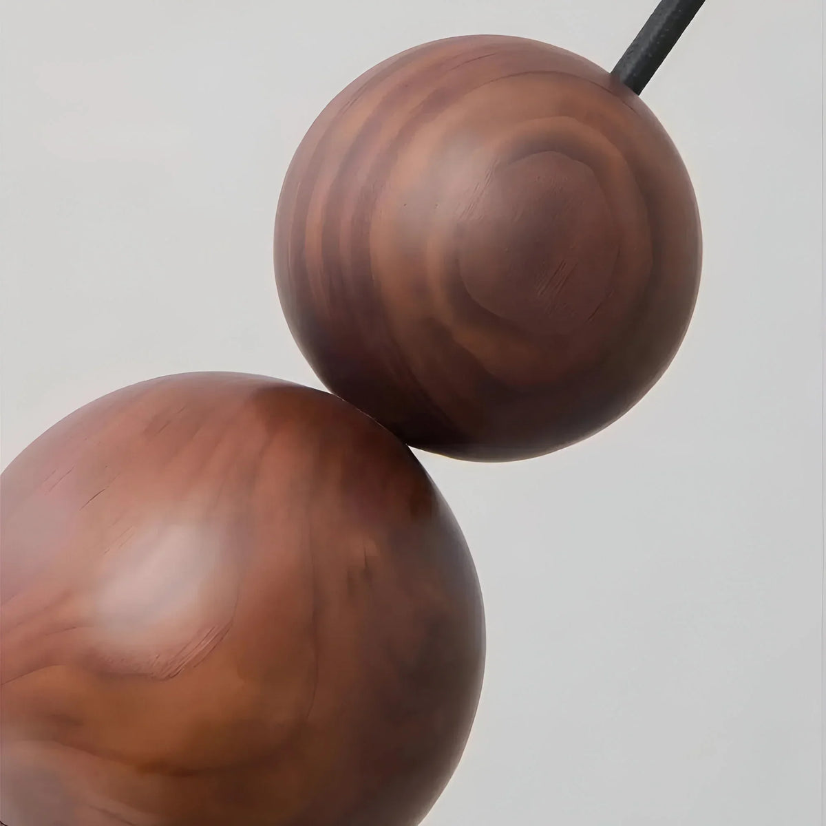 Wall Light Walnut Frame Integrated LED Gradient Glass