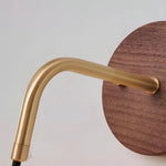 Wall Light Walnut Frame Integrated LED Gradient Glass