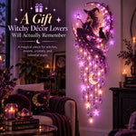 Wall Light Witch Crescent Moon Purple Starfall Glow
