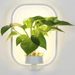 Wall Light With Integrated Planter LED Space-Saving