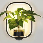 Wall Light With Integrated Planter LED Space-Saving