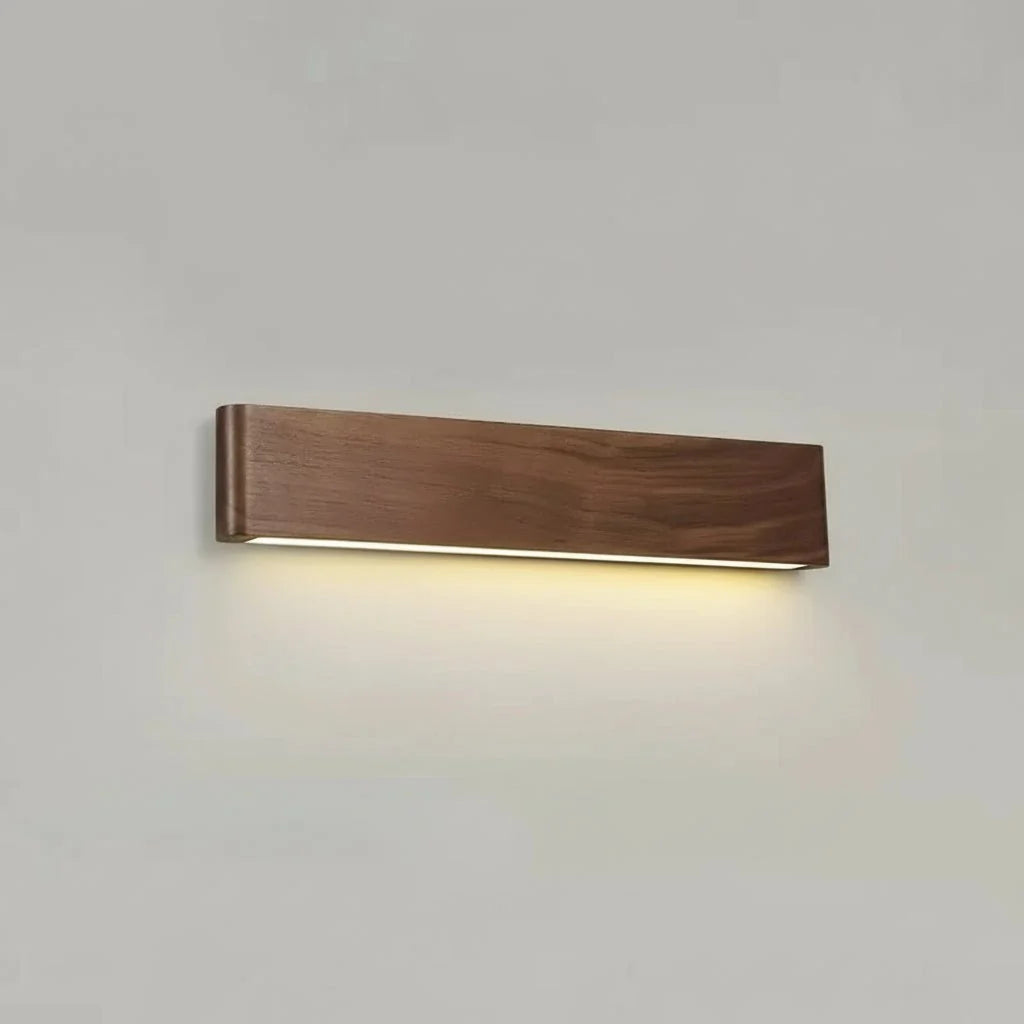 Wall Light Wooden Design Three Color Modes Integrated LED