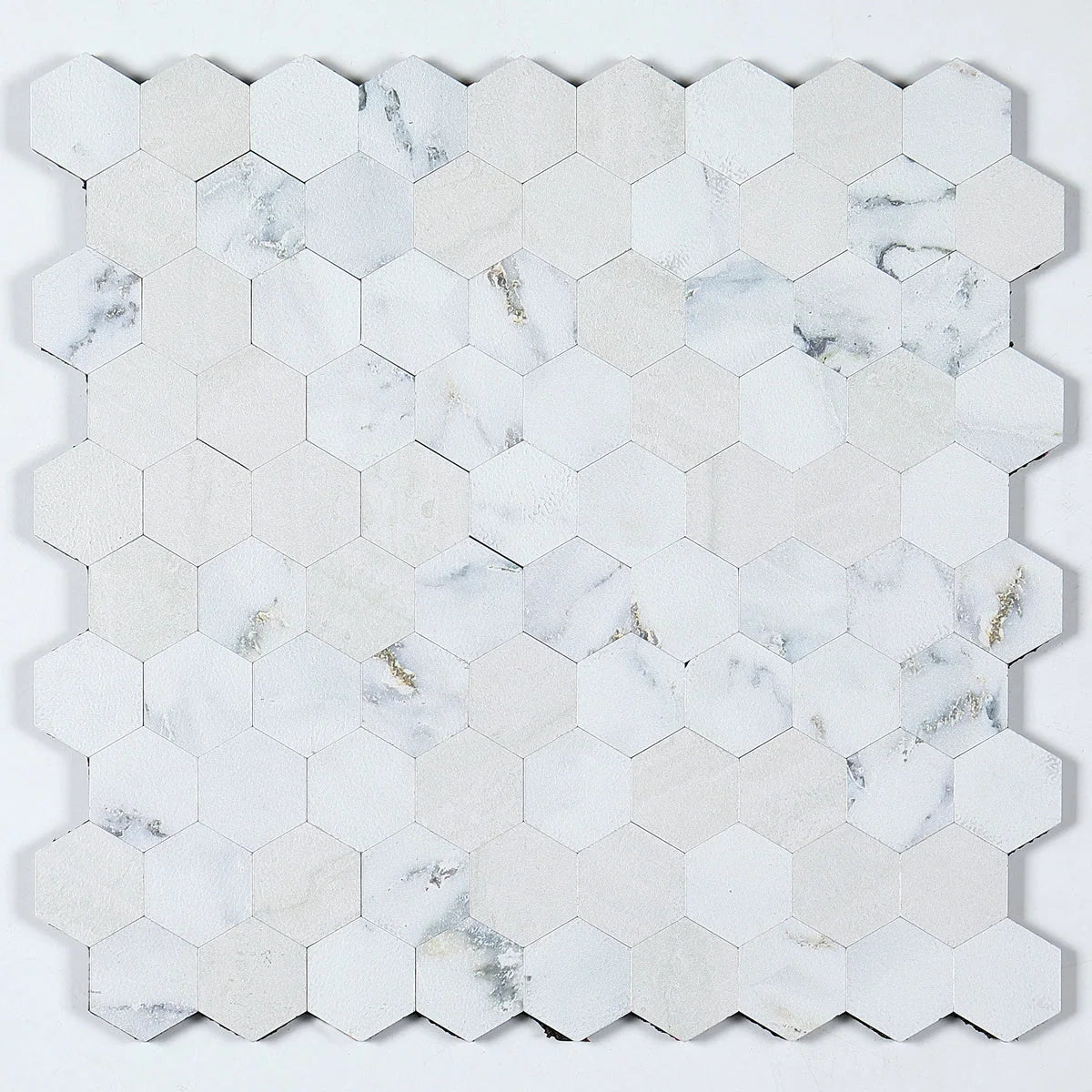 Wall Mosaic Tile Peel-And-Stick Metal Hexagon Sheet