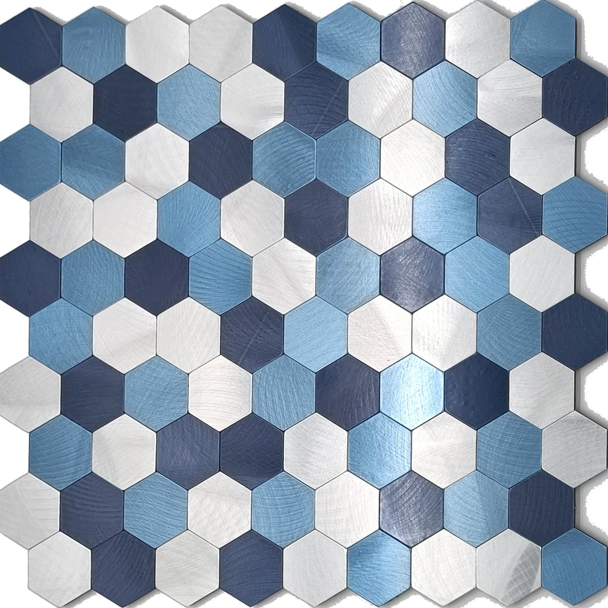 Wall Mosaic Tile Peel-And-Stick Metal Hexagon Sheet