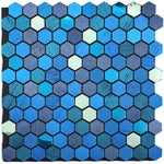 Wall Mosaic Tile Peel-And-Stick Metal Hexagon Sheet
